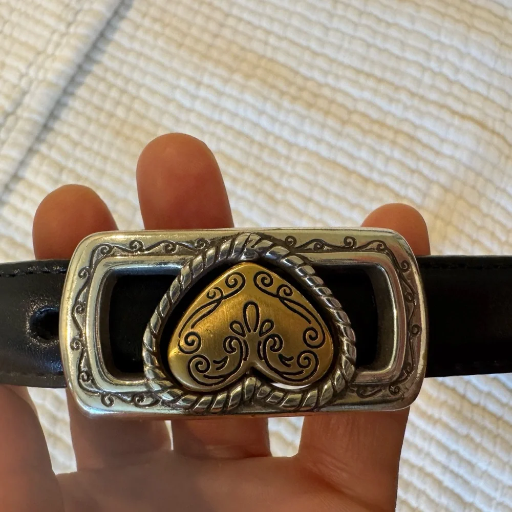 1990s Brighton black leather belt - Picture 11 of 12